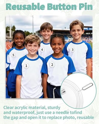 12 حزمة من دبابيس الأزرار المصنوعة من الأكريليك الشفاف مقاس 3 بوصات - شارات دبابيس مخصصة يمكنك صنعها بنفسك، وأزرار صور فارغة للحرف اليدوية، وصناعة الشارات، والمشروعات المدرسية، والفرق، والهدايا الشخصية in Kuwait