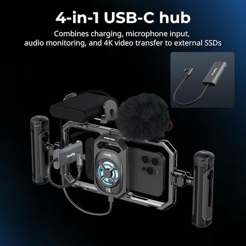 SmallRig Universal Quick Release Phone Cage, Aluminium Alloy Magnetic Smartphone Video Rig Support for Apple MagSafe, Sturdy Phone Video Stabilizer Case for iPhone for Samsung for Huawei and More-4299 in Kuwait