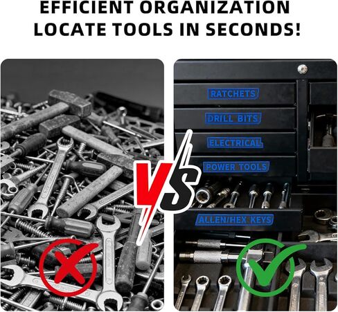 12/24/36 Pack of Magnetic Toolbox Labels, 3D-Printed Tool Box Labels, General Tool Box Organize Accessories, Reusable Tags for Steel Toolboxes, Carts, Drawers, and Cabinets (（24Pack） Green) in Saudi Arabia