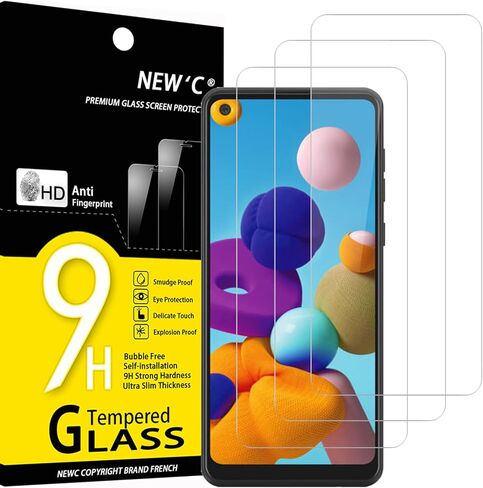 NEW'C [3 عبوات] مصمم لهاتف Samsung Galaxy A54 5G واقي شاشة من الزجاج المقسى، خالٍ من الفقاعات، مقاوم للغاية in Kuwait