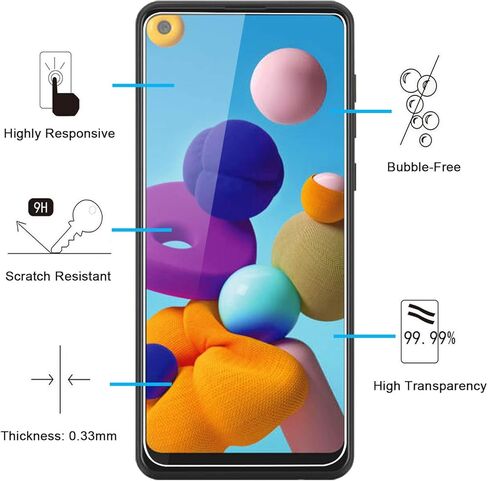 NEW'C [3 عبوات] مصمم لهاتف Samsung Galaxy A54 5G واقي شاشة من الزجاج المقسى، خالٍ من الفقاعات، مقاوم للغاية in Kuwait