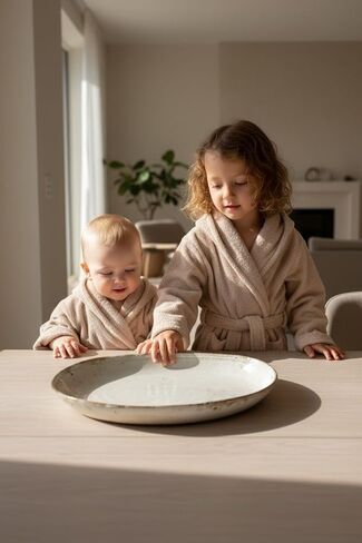 رداء حمام للأطفال من القطن التركي العضوي من BAGNO MILANO، رداء منشفة بغطاء للرأس من قطن تيري الناعم والأكريليك للأولاد والبنات in Kuwait