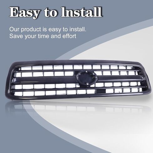 CarPartsDepot Replacement Parts Compatible With 2000-2002 Toyota Tundra Grill Grille Painted Plastic Matte Black Bar Insert 2/4Wd TO1200226 530000C020 in Saudi Arabia