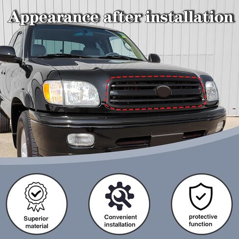 CarPartsDepot Replacement Parts Compatible With 2000-2002 Toyota Tundra Grill Grille Painted Plastic Matte Black Bar Insert 2/4Wd TO1200226 530000C020 in Saudi Arabia