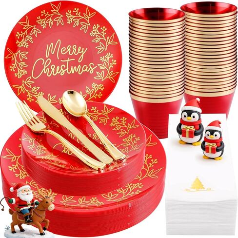 Morejoy 175PCS Thanksgiving Plastic Plates, Pink Gold Plastic Plates Disposable Include: 25 Dinner Plates, 25Dessert Plates,25 Cups,25 Forks,25 Knives,25 Spoons,25 Napkins,Perfect for Thanksgiving. in Kuwait