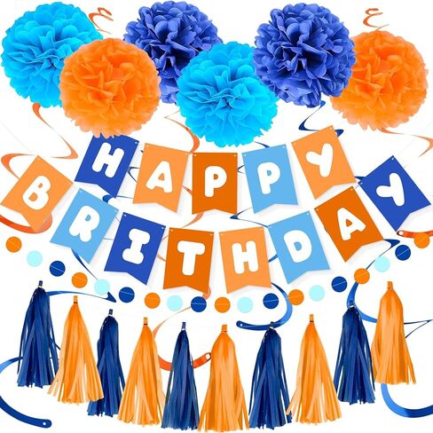 زينة عيد الميلاد، لافتة عيد ميلاد سعيد، زخارف حفلات باللون الأزرق والبرتقالي مع الكريات هامشية للتعليق، زينة دائرية، نقاط دائرية، إكليل للأولاد والرجال والنساء، زينة الحفلات in Kuwait