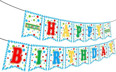Friend Birthday Banner for Street Theme Party Supplies Colorful Happy Birthday Hanging Decorations Banner in Saudi Arabia