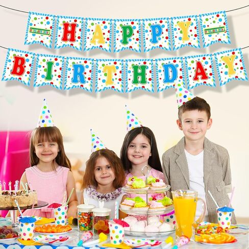 Friend Birthday Banner for Street Theme Party Supplies Colorful Happy Birthday Hanging Decorations Banner in Saudi Arabia