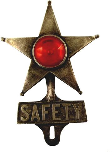 لوحة ترخيص عاكسة للضوء من Treasure Gurus Metal Safety Star & Red Jewel in Kuwait