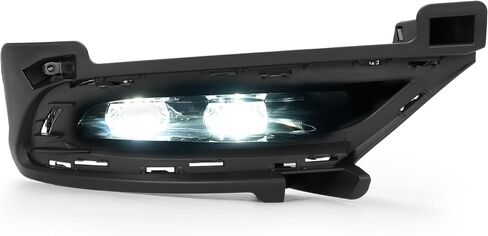 HECASA يمين مصباح الضباب LED والحافة المتوافقة مع 2015-2024 كرايسلر 300 بديل لـ CH2593154 68294008AA CH1039172 68227212AB طقم مصابيح الضباب غطاء الكسوة عدسة شفافة الإسكان الأسود - جانب الركاب in Saudi Arabia