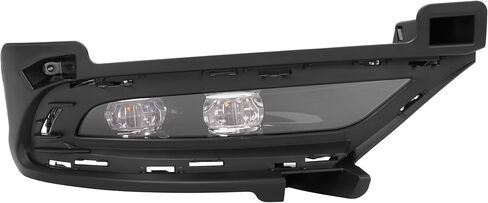 HECASA يمين مصباح الضباب LED والحافة المتوافقة مع 2015-2024 كرايسلر 300 بديل لـ CH2593154 68294008AA CH1039172 68227212AB طقم مصابيح الضباب غطاء الكسوة عدسة شفافة الإسكان الأسود - جانب الركاب in Saudi Arabia