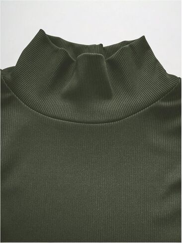 Men's High Neck Tank Top Sleeveless Ribbed Knit Slim Fit Tank Vest Casual Basic Tee Tops in Kuwait