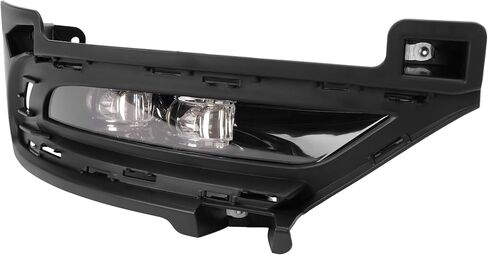HECASA يمين مصباح الضباب LED والحافة المتوافقة مع 2015-2024 كرايسلر 300 بديل لـ CH2593154 68294008AA CH1039172 68227212AB طقم مصابيح الضباب غطاء الكسوة عدسة شفافة الإسكان الأسود - جانب الركاب in Saudi Arabia