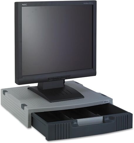Innovera 55000 Basic LCD Monitor Stand, 15 x 11 x 3, Light Gray/Charcoal in Saudi Arabia