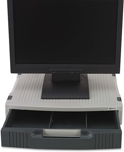 Innovera 55000 Basic LCD Monitor Stand, 15 x 11 x 3, Light Gray/Charcoal in Saudi Arabia