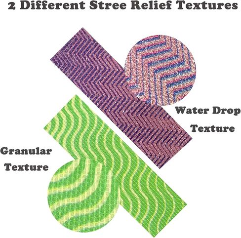 10 Pieces-Anxiety Sensory Cute Stickers Fidget Textured Calming Sensory Strips, Different Textures Anxiety Stress Relief Tape Anti Stress Stickers Toys for Adults Teens Desk Classroom in Saudi Arabia