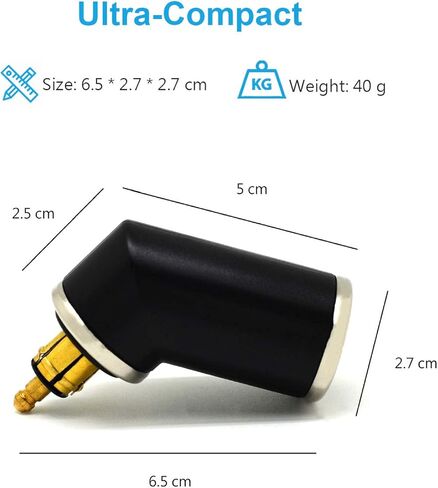 Cliff Top Motorcycle DIN USB Charger 4.6 Amp Motorcycle Power Adapter with DIN Hella Plug Compatible with BMW Triumph Tiger Ducati Motorcycle in Saudi Arabia