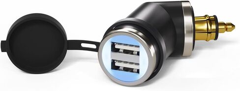 Cliff Top Motorcycle DIN USB Charger 4.6 Amp Motorcycle Power Adapter with DIN Hella Plug Compatible with BMW Triumph Tiger Ducati Motorcycle in Saudi Arabia