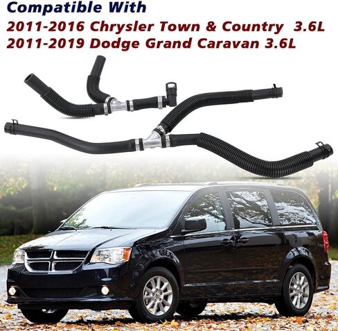 Aluminum HVAC Heater Hose Assembly Compatible With 2011-2019 Dodge Grand Caravan,2011-2016 Chrysler Town & Country 3.6L Replace#626-315HP 5058729AD 5058729AE 5058729AG 5058729AH in Saudi Arabia