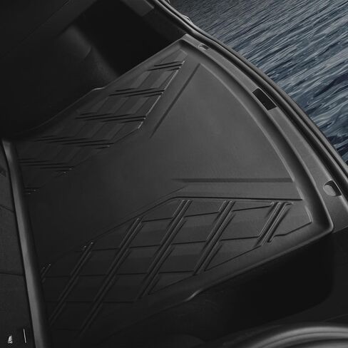 Macan Cargo Liner | AOMSAZTO Custom Fit All Weather Trunk Mat for 2015-2024 Porsche Macan Accessories | Rear Cargo Tray Trunk Floor Mat Waterproof for Porsche Macan Rubber Cargo Mat Black in Kuwait