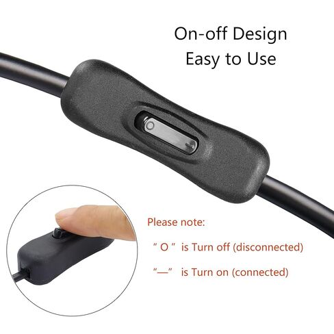 RIIEYOCA Cat6 Ethernet Patch Cable Switch On/Off RJ45 Male to Male High Speed Internet Network Cable LAN with Disconnect Switch, Black(1M/3.3Ft) in Kuwait