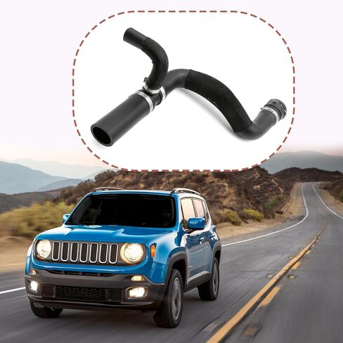 Radiator Coolant Hose Compatible with Je'ep Renegade 1.3L 2.4L 2015 2016 2017 2018 2019 2020 2021, Replace 68246567AA in Kuwait
