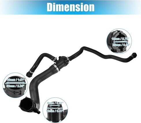 X AUTOHAUX أنبوب خرطوم المبرد العلوي لسيارات BMW X5 2000 2001 4.4i 4.4L V8 - غاز لسيارات BMW X5 2002 2003 4.4i 4.6is 4.4L V8 - غاز 4.6L V8 - غاز رقم 11537500746 in Kuwait