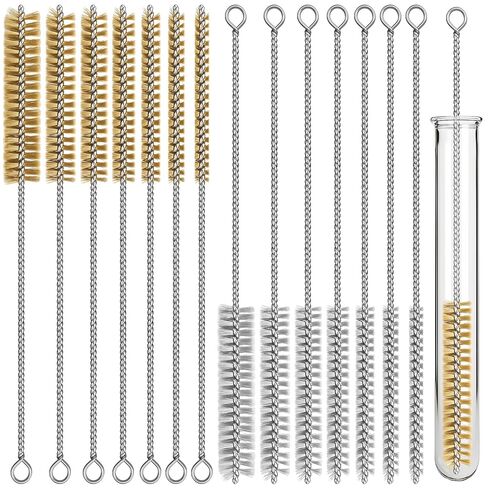 7pcs Stainless Steel Brushes Set, 12 inch Pipe Cleaner Brush，Parts Cleaning Brush Bore Brushes for Tubes, Cylinders, Bottle, Auto Parts (6mm/8mm/10mm/12mm/15mm/18mm/20mm) in Saudi Arabia