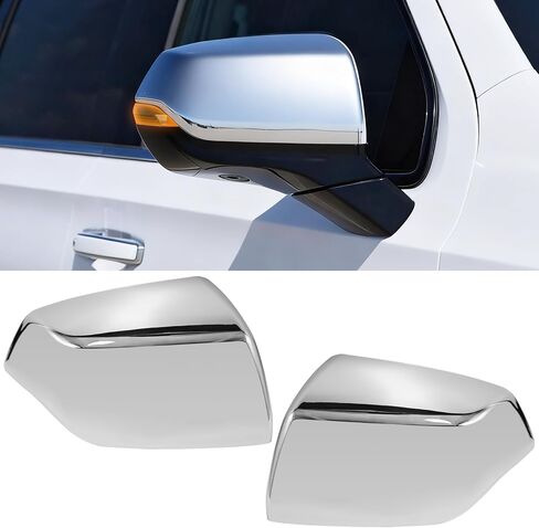 Moonlinks متوافقة مع Chevy Suburban/Tahoe، GMC Yukon/Yukon XL غطاء مرآة جانبية 2021 2022 2023 2024 2025، غطاء مرآة بمشبك على جانب السائق الأيسر الأبيض والراكب الأيمن مع إشارة الانعطاف in Saudi Arabia