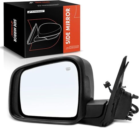 A-Premium Passenger Side Power Door Mirror - Compatible with Dodge Durango 2011-2018 - Heated Manual Folding Black Outside Rear View Mirror - Replace# 5SH42AXRAF in Saudi Arabia