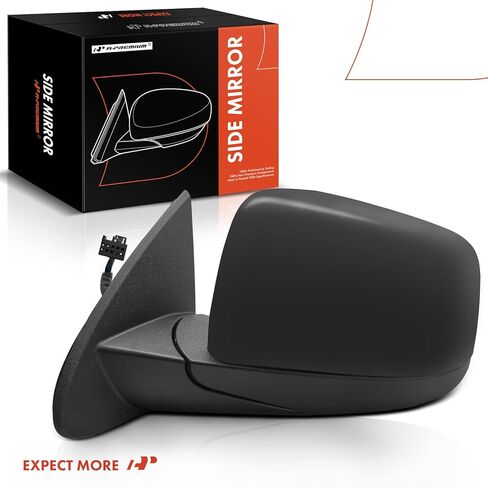 A-Premium Passenger Side Power Door Mirror - Compatible with Dodge Durango 2011-2018 - Heated Manual Folding Black Outside Rear View Mirror - Replace# 5SH42AXRAF in Saudi Arabia