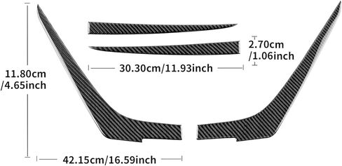 AIRSPEED for Lexus Car Rear Taillights Lamps Eyebrow Cover Strip Trim Carbon Fiber for Lexus RC300 RC350 RC200T 2019-2025, Black in Saudi Arabia