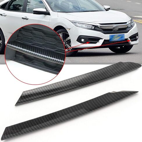 x xotic tech Front Fog Light Insert Stripe Cover Trim Chrome, Compatible with Honda Civic 10th Gen 16-18 in Saudi Arabia