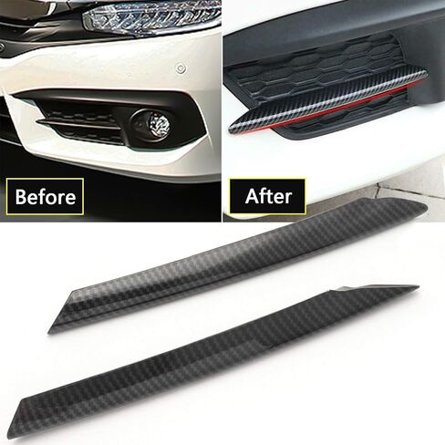 x xotic tech Front Fog Light Insert Stripe Cover Trim Chrome, Compatible with Honda Civic 10th Gen 16-18 in Saudi Arabia