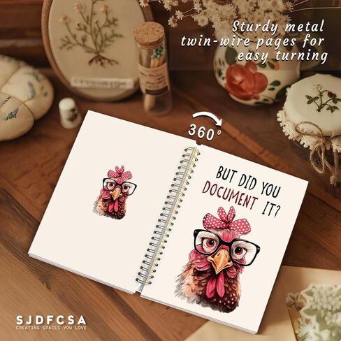 sjdfcsa مجلة دفتر الدجاج مضحك، مجلة هدايا الموارد البشرية للنساء، هدايا مكتب مضحكة لزملاء العمل، ولكن هل قمت بتوثيقها دفتر ملاحظات حلزوني 5.5 × 8.3 بوصة in Kuwait