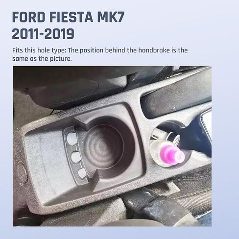 صندوق مسند ذراع السيارة YJYWZH لسيارة Ford Fiesta MK7 2011-2019، منظم وحدة التحكم المركزية للسيارة من الجلد بطبقة مزدوجة ومساحة تخزين مع حامل أكواب 7 منافذ USB in Saudi Arabia