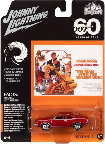1974 AMC Hornet Red 007 الرجل ذو المسدس الذهبي 1974 Movie Pop Culture 2022 الإصدار 4 1/64 Diecast Model Car بواسطة Johnny Lightning JLPC009-JLSP267 in Saudi Arabia