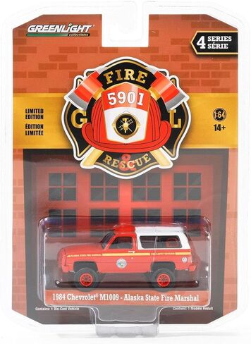 Greenlight 1/64 1984 Chevrolet M1009, Alaska State Fire Marshal, Fire Truck, Die-cast Metal, Highly Detailed, 2.875 inches in Saudi Arabia