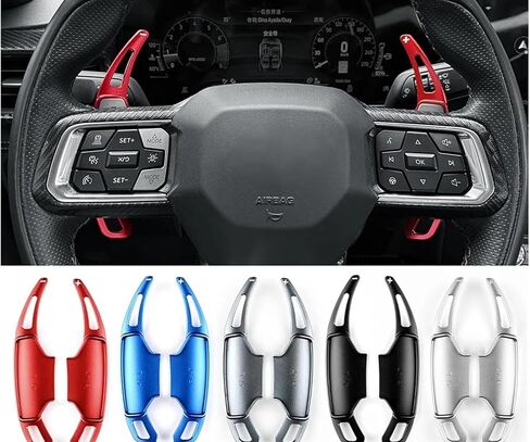 For 2024 2025 2026 Mustang Steering Wheel Shift Paddle Extensions, Aluminum Alloy Paddle Shifter for Mustang GT & EcoBoost, Car Steering Wheel Gear Paddles Accessories (blue) in Saudi Arabia