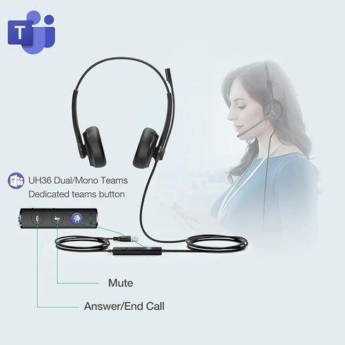 YEALINK UH34 Lite ثنائي الفرق Auric. ثنائي الأذنين USB in Kuwait