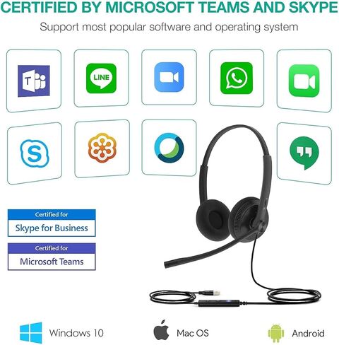 YEALINK UH34 Lite ثنائي الفرق Auric. ثنائي الأذنين USB in Kuwait