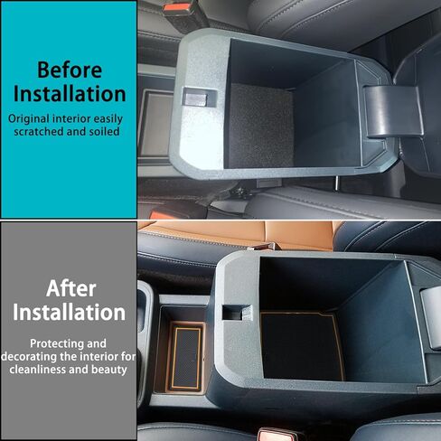 Center Console Liner Fit for Ford Maverick Accessories 2022-2024 2025 Cup Holder Insert Door Slot Coaster Interior Pocket Anti Dust Mat, Not for 2025 Model with Wireless Charger, 21pcs (Orange) in Saudi Arabia