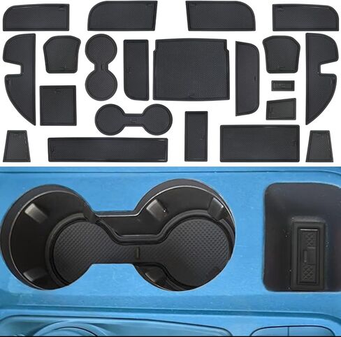 Center Console Liner Fit for Ford Maverick Accessories 2022-2024 2025 Cup Holder Insert Door Slot Coaster Interior Pocket Anti Dust Mat, Not for 2025 Model with Wireless Charger, 21pcs (Orange) in Saudi Arabia