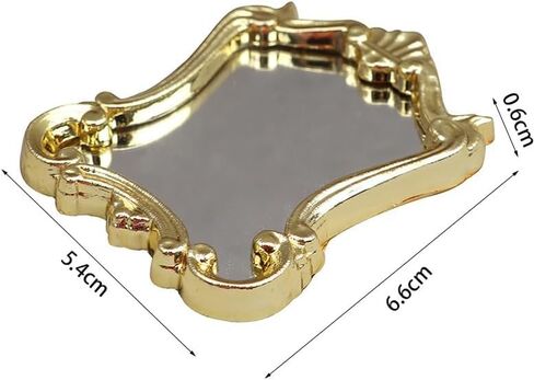 Silver 1/12 Miniature Wall Mirror Dollhouses Decoration Accessories, Dollhouses Mirror，Dollhouse DIY Accessories，Dollhouse Decor in Saudi Arabia
