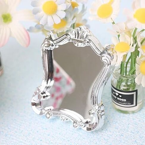 Silver 1/12 Miniature Wall Mirror Dollhouses Decoration Accessories, Dollhouses Mirror，Dollhouse DIY Accessories，Dollhouse Decor in Saudi Arabia
