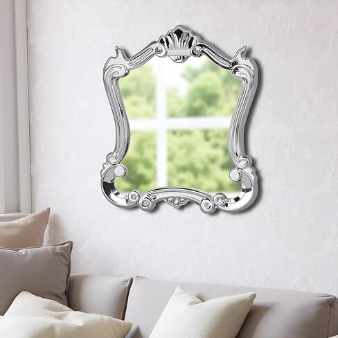 Silver 1/12 Miniature Wall Mirror Dollhouses Decoration Accessories, Dollhouses Mirror，Dollhouse DIY Accessories，Dollhouse Decor in Saudi Arabia