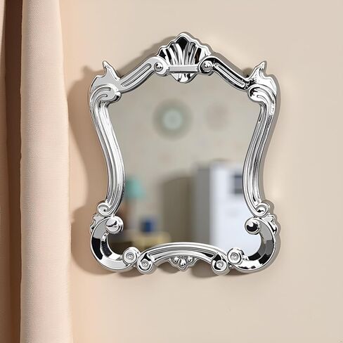 Silver 1/12 Miniature Wall Mirror Dollhouses Decoration Accessories, Dollhouses Mirror，Dollhouse DIY Accessories，Dollhouse Decor in Saudi Arabia