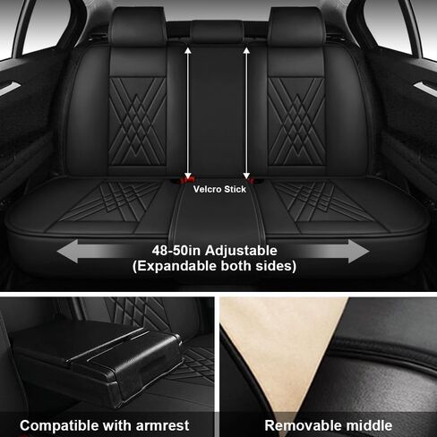 Car Seat Covers Fit for Chevrolet Blazer 1999-2025 Flanks All Wrapped and Side Airbag Compatibility of Premium Nappa Leather(Full Set, Black Red) in Saudi Arabia