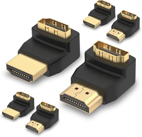 VCE 6-Pack HDMI 270 درجة ذكر لأنثى محول زاوية قائمة 3D & 4K مدعوم in Kuwait