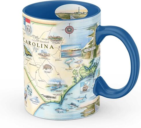 Red Rock Canyon National Conservation Area Map Ceramic Mug (Large 16oz) Coffee Cup, Tea, Cocoa, Hot Chocolate, Brew Mugs, and Cold Drinks, BPA-FREE - For Office, Home, Gift (Individual Mug) in Kuwait
